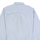 TOMMY HILFIGER Mens Plain Shirt Blue Long Sleeve L