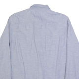 TIMBERLAND Mens Plain Shirt Blue Long Sleeve M