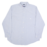 CHAPS Mens Shirt Blue Striped Long Sleeve XL