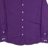 BRUNO BANANI Mens Plain Shirt Purple Long Sleeve L