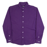 BRUNO BANANI Mens Plain Shirt Purple Long Sleeve L