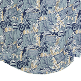 PALO ALTO Mens Shirt Blue 90s Crazy Pattern Long Sleeve L