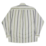 IL LEGITIME Mens Shirt Grey Striped Long Sleeve L
