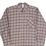 EFBE Mens Shirt Brown 90s Check Long Sleeve L