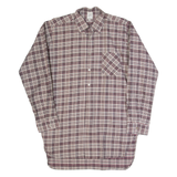 EFBE Mens Shirt Brown 90s Check Long Sleeve L