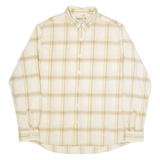 TIMBERLAND Mens Shirt Beige Check Long Sleeve 2XL