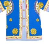 PROGRESS Womens Shirt Blue 90s Crazy Pattern M