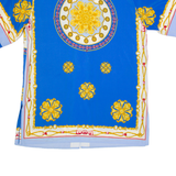 PROGRESS Womens Shirt Blue 90s Crazy Pattern M