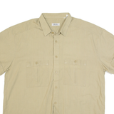 PALLADINO Mens Plain Shirt Brown 2XL
