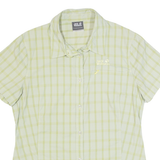 JACK WOLFSKIN Womens Shirt Green Check M