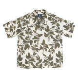 NERVE Mens Hawaiian Shirt Cream Floral 2XL