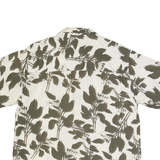 NERVE Mens Hawaiian Shirt Cream Floral 2XL