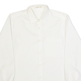JORSA Mens Shirt White Striped Long Sleeve M