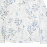 C&A Womens Shirt Cream Floral Long Sleeve M