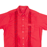 Mens Plain Shirt Red XL