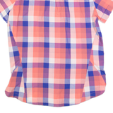 ADIDAS Womens Shirt Pink Check UK 16