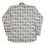 Mens Shirt White Striped Long Sleeve XL