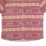 Mens Shirt Maroon Fair Isle 2XL