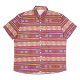 Mens Shirt Maroon Fair Isle 2XL