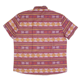 Mens Shirt Maroon Fair Isle 2XL