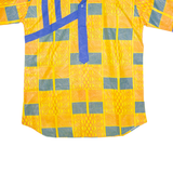 Tunic Mens Shirt Yellow Crazy Pattern M