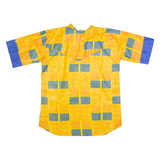 Tunic Mens Shirt Yellow Crazy Pattern M