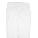 DICKIES Mens Trousers White Regular Straight W38 L30