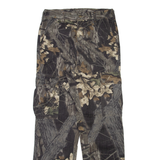 Forest Camo Cargo Mens Trousers Beige Relaxed Straight W30 L31