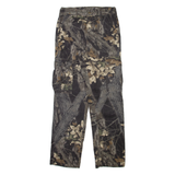 Forest Camo Cargo Mens Trousers Beige Relaxed Straight W30 L31