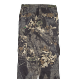 Forest Camo Cargo Mens Trousers Beige Relaxed Straight W30 L31