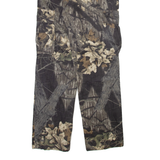 Forest Camo Cargo Mens Trousers Beige Relaxed Straight W30 L31