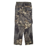 Forest Camo Cargo Mens Trousers Beige Relaxed Straight W30 L31