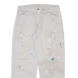 DICKIES Carpenter Mens Trousers Grey Regular Straight W34 L29