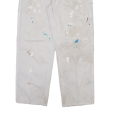 DICKIES Carpenter Mens Trousers Grey Regular Straight W34 L29