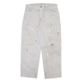 DICKIES Carpenter Mens Trousers Grey Regular Straight W34 L29