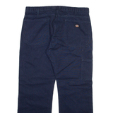 DICKIES Mens Trousers Blue Regular Straight W36 L30