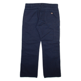 DICKIES Mens Trousers Blue Regular Straight W36 L30