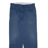 DICKIES Mens Trousers Blue Regular Straight W34 L31