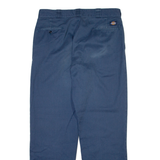 DICKIES Mens Trousers Blue Regular Straight W34 L31