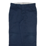 DICKIES Mens Trousers Blue Regular Straight W36 L30