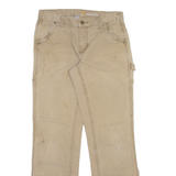 CARHARTT Carpenter Womens Trousers Beige Regular Straight W28 L30