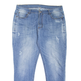 BRIOX Mens Jeans Blue Slim Tapered Stone Wash W40 L32