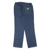 Floral Womens Jeans Blue Regular Skinny W33 L31