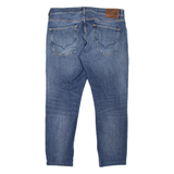 PEPE JEANS Stanley Distressed Mens Jeans Blue Tapered Stone Wash W33 L26