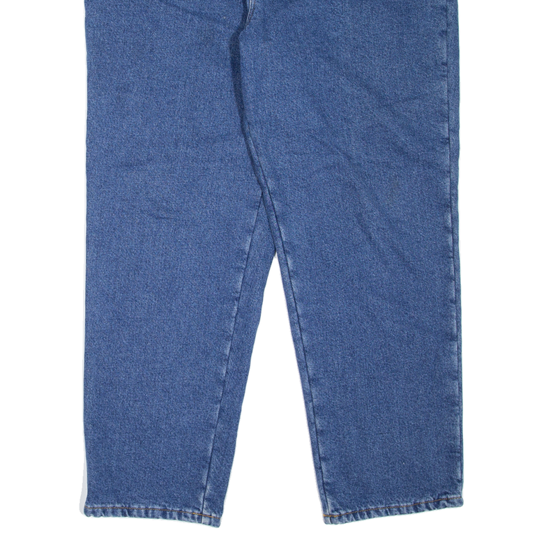 LL BEAN Fleece Lined Womens Jeans Blue Regular Mom W32 L28