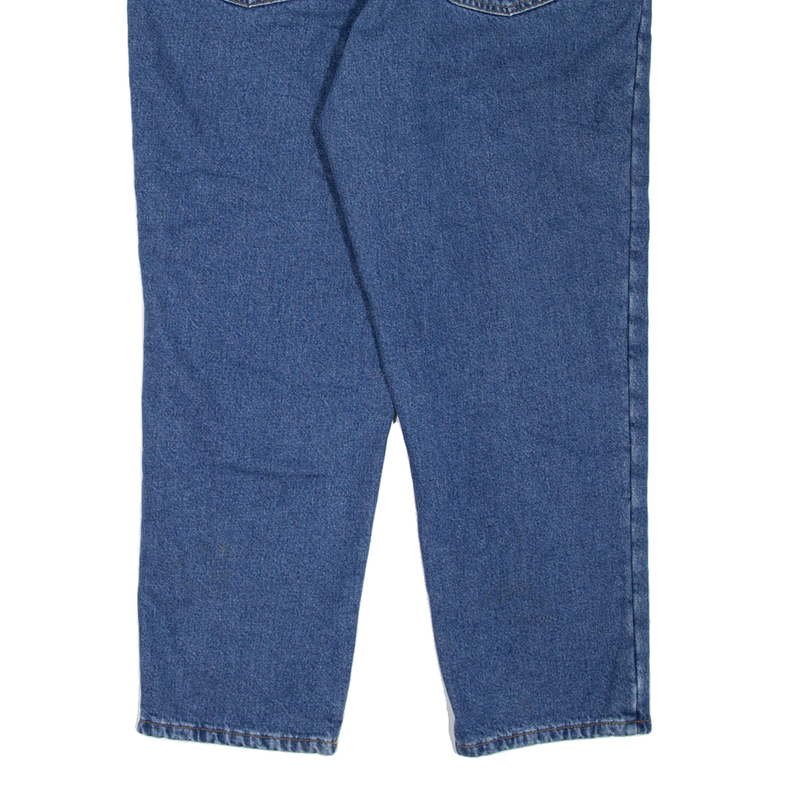 LL BEAN Fleece Lined Womens Jeans Blue Regular Mom W32 L28