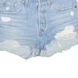 LEVI'S Cut Off 501 Womens Denim Shorts Blue S W28