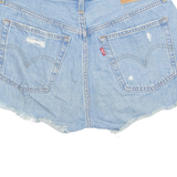 LEVI'S Cut Off 501 Womens Denim Shorts Blue S W28