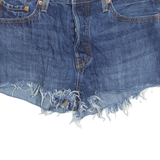 LEVI'S Cut Off 501 Womens Denim Shorts Blue M W33