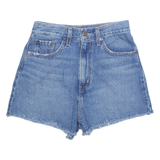 LEVI'S Cut Off High Loose Premium E Womens Denim Shorts Blue XS W25